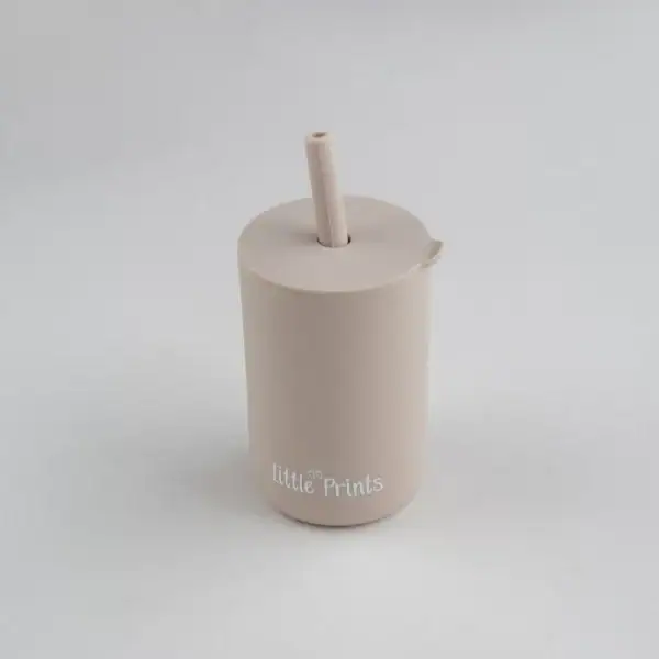 Cana Silicon cu Pai Antrenament Latte, 1 buc, Little Prints
