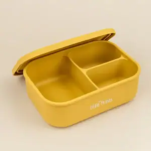 Caserola din Silicon pt Mancare Lunchbox Mustar, 1 buc, Little Prints
