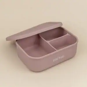 Caserola din Silicon pt Mancare Lunchbox Pink Plum, 1 buc, Little Prints