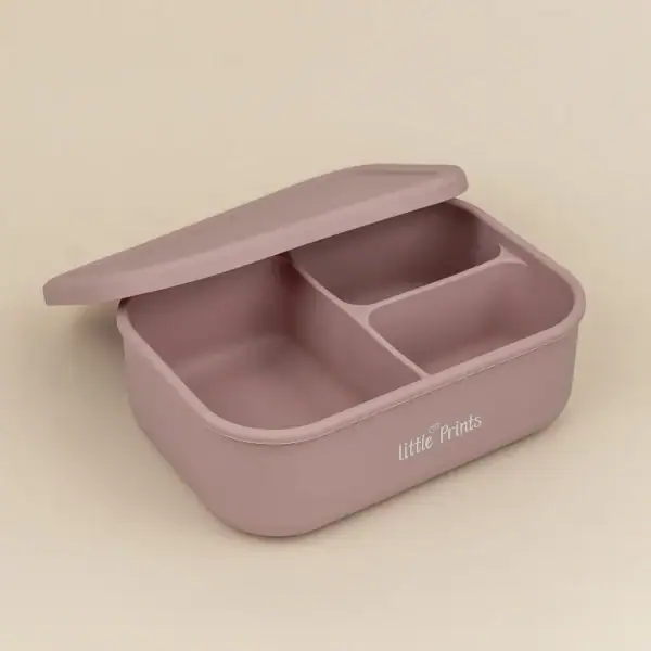 Caserola din Silicon pt Mancare Lunchbox Pink Plum, 1 buc, Little Prints