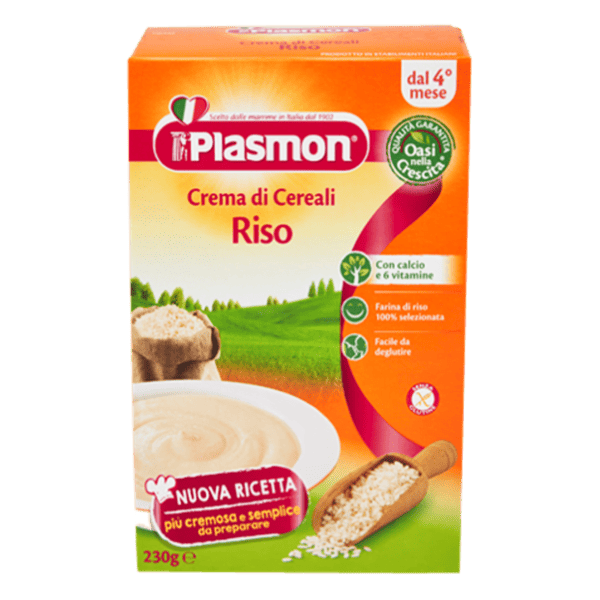 Cereale Instant Crema de Orez fara Gluten, 230g, Plasmon
