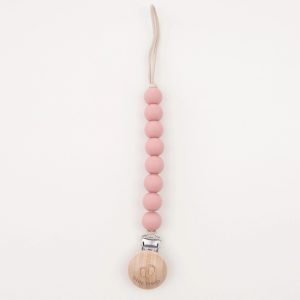 Clip Lantisor Suzeta Clasic Dusty Rose, 1 buc, Little Prints