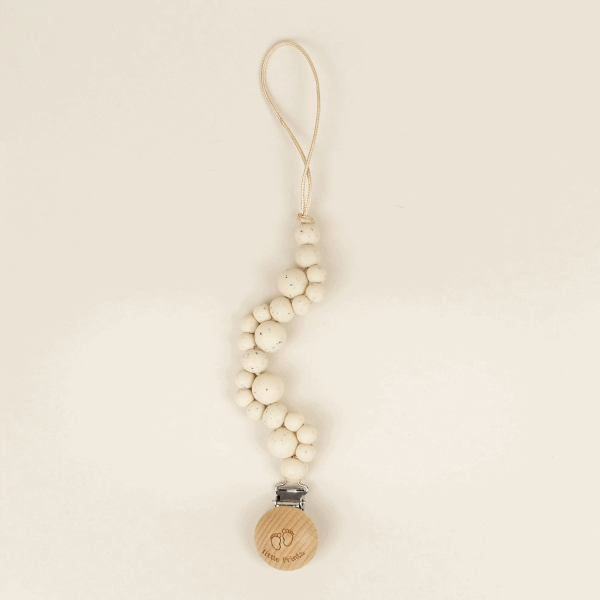 Clip Suzeta Daisy Dots Ivory, 1 buc , Little Prints