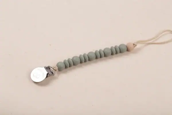 Clip Suzeta Melody Green Sage, 1 buc , Little Prints