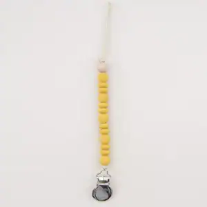 Clip Suzeta Melody Mustard, 1 buc , Little Prints
