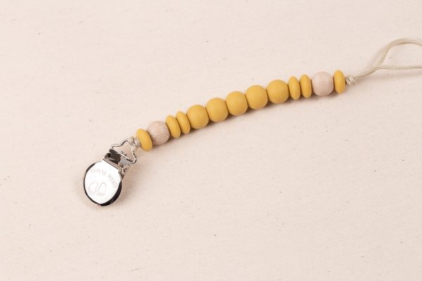 Clip Suzeta Seny Mustard Clip Suzeta Seny Mustard, 1 buc , Little Prints