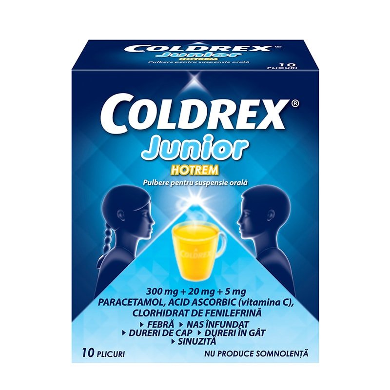 Coldrex Junior Hotrem,10 plicuri, Perrigo