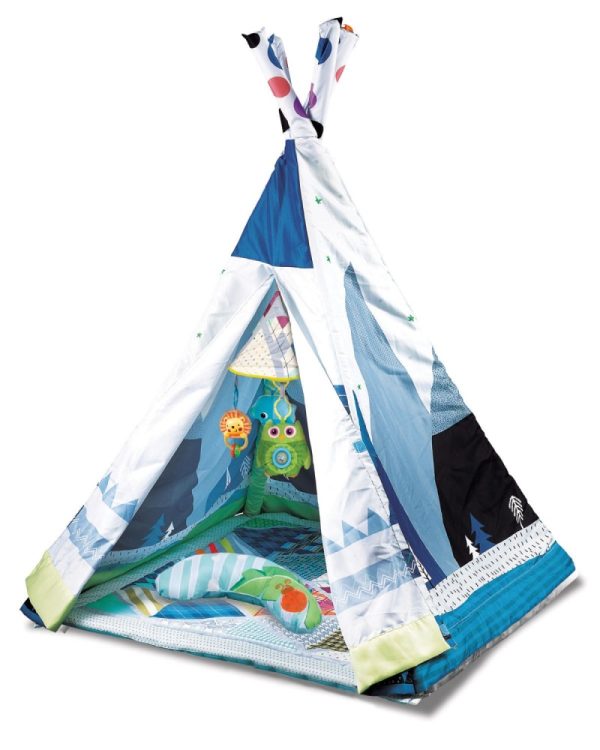 Cort de Joaca cu Salteluta de Activitati 2in1 Adventure Boy, KikkaBoo