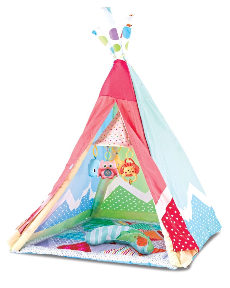 Cort de Joaca cu Salteluta de Activitati 2in1 Adventure Girl, KikkaBoo