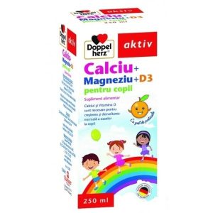 DOPPELHERZ Aktiv Calciu DOPPELHERZ Aktiv Calciu, Magneziu, D3 pentru copii, 250 ml