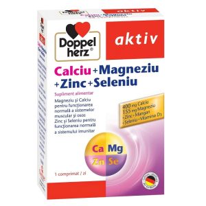 DOPPELHERZ Aktiv Calciu Magneziu Zinc Seleniu, 15 comprimate efervescente