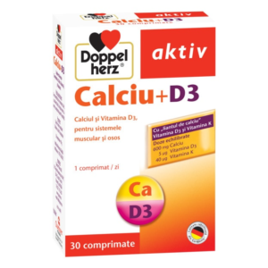 DOPPELHERZ Aktiv Calciu si Vitamina D3 DOPPELHERZ Aktiv Calciu si Vitamina D3, 30 comprimate
