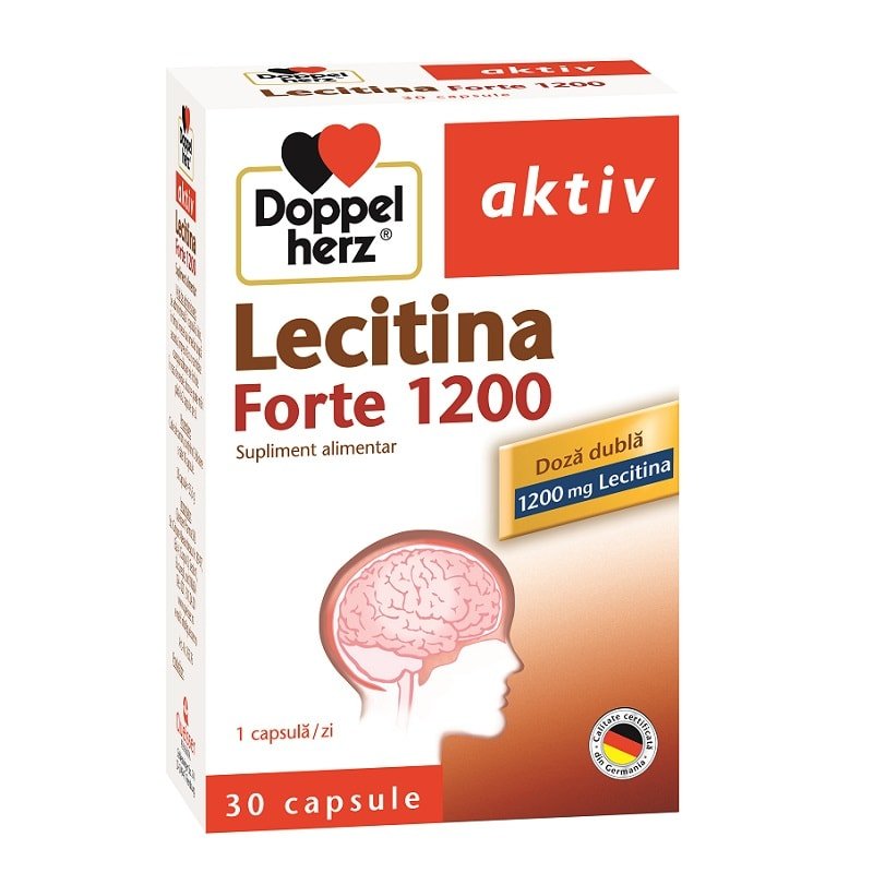 DOPPELHERZ Aktiv Lecitina Forte 1200 mg, 30 capsule