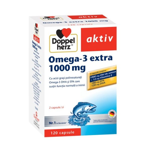 DOPPELHERZ Aktiv Omega 3 Extra 1000 mg DOPPELHERZ Aktiv Omega 3 Extra 1000 mg, 120 capsule