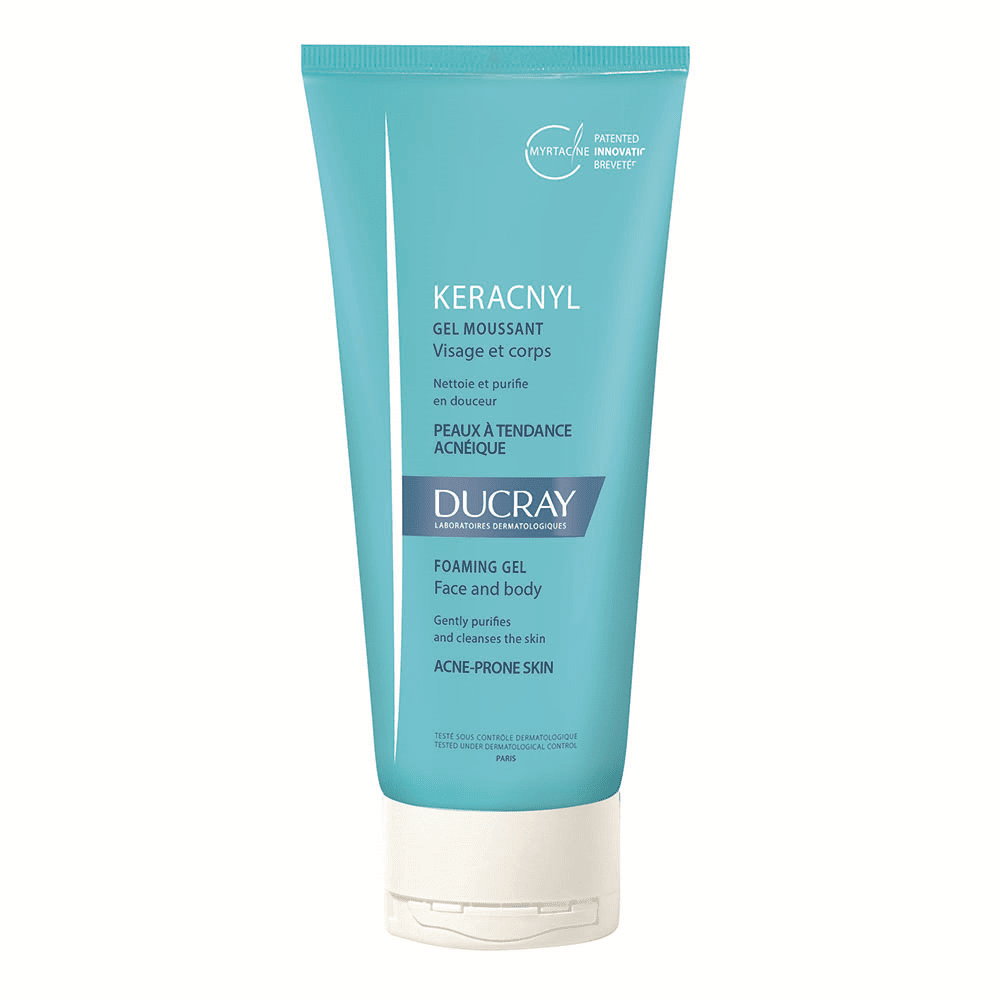 DUCRAY Gel spumant pentru pielea cu tendinta acneica Keracnyl, 200 ml
