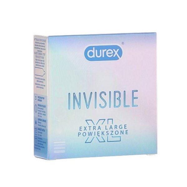 DUREX Prezervative Invisible XL, 3 bucati