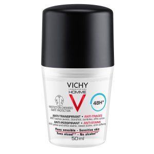 Deodorant Roll-on antiperspirant anti-urme pentru barbati 48h, 50 ml, Vichy Homme