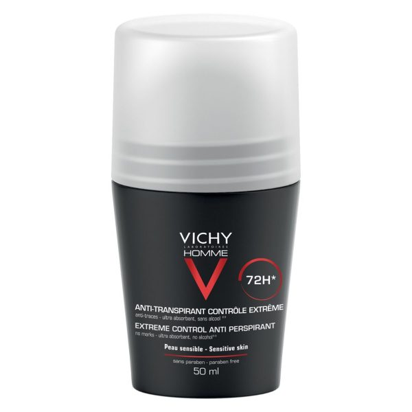 Deodorant Roll-on antiperspirant control extrem pentru barbati 72h, 50 ml, Vichy Homme