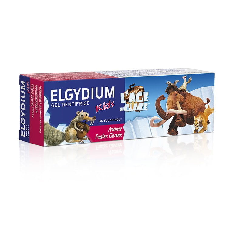 ELGYDIUM Pasta de dinti pentru copii cu aroma de capsuni Ice Age, 2-6 ani, 50 ml