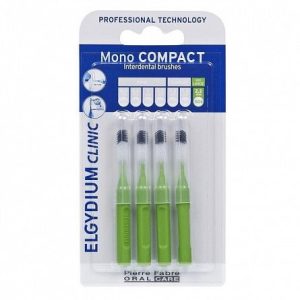 ELGYDIUM Periute interdentare Mono Compact Green ELGYDIUM Periute interdentare Mono Compact Green, spatii interdentare mari, 4 bucati