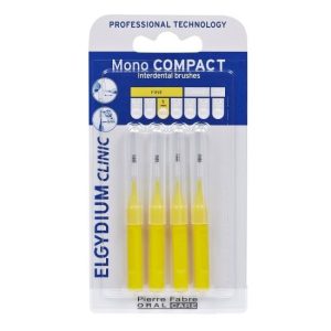 ELGYDIUM Periute interdentare Mono Compact Blue, spatii interdentare inguste, 4 bucati