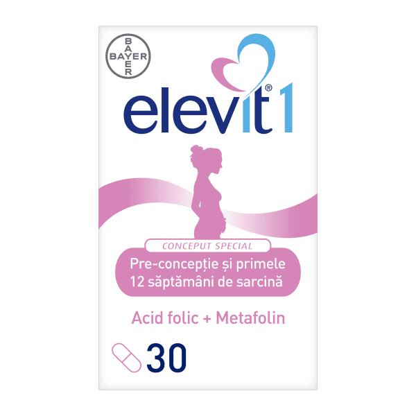 Elevit 1 Pronatal pentru pre-conceptie si sarcina Elevit 1 Pronatal pentru pre-conceptie si sarcina, 30 comprimate, Bayer