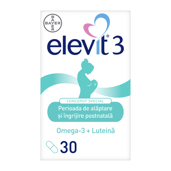 Elevit 3 Perioada de alaptare si ingrijire postnatala Elevit 3 Perioada de alaptare si ingrijire postnatala, 30 capsule, Bayer