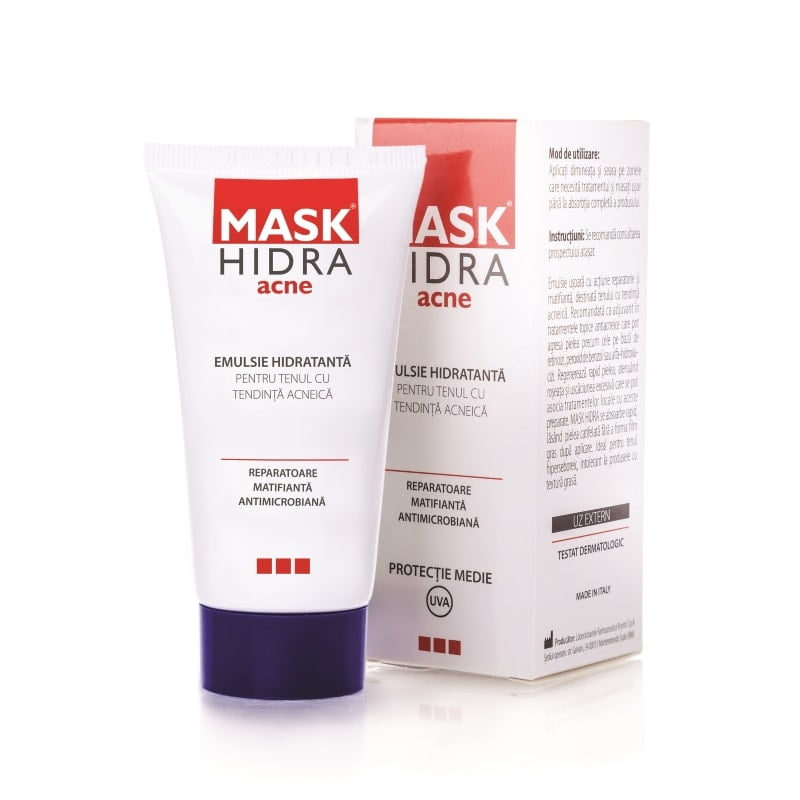 Emulsie hidratanta Mask Hidra Acne, 50 ml, Solartium Group