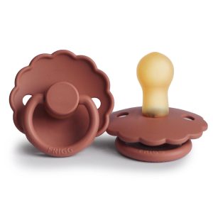FRIGG Set 2 Suzete Daisy Baked Clay/Pink Cream, 0-6L (Size 1), Latex
