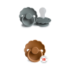 FRIGG Set 2 Suzete Daisy French Gray/Cappuccino   , 0-6L (Size 1), Silicon