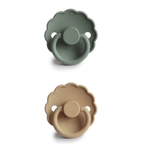 FRIGG Set 2 Suzete Daisy Lily Pad/Croissant FRIGG Set 2 Suzete Daisy Lily Pad/Croissant , 6-18L (Size 2), Silicon