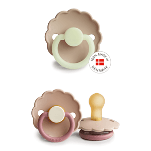 FRIGG Set 2 Suzete Daisy Night Croissant/ Peony FRIGG Set 2 Suzete Daisy Night Croissant/ Peony , 0-6L (Size 1), Latex