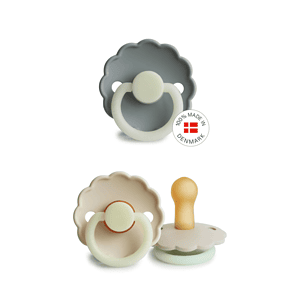 FRIGG Set 2 Suzete Daisy Night French Gray/Night Cream FRIGG Set 2 Suzete Daisy Night French Gray/Night Cream, 6-18L (Size 2), Latex