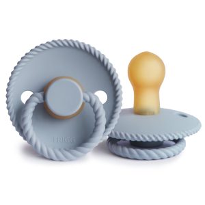 FRIGG Set 2 Suzete Rope Ocean View/Powder Blue FRIGG Set 2 Suzete Rope Ocean View/Powder Blue, 0-6L (Size 1), Latex