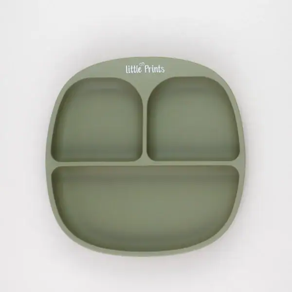 Farfurie Diversificare Silicon Olive Farfurie Diversificare Silicon Olive, 1 buc, Little Prints