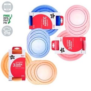 Farfurie Essentials Albastru Farfurie Essentials Albastru, 12L, TT0199, 3 buc, TOMMEE TIPPEE