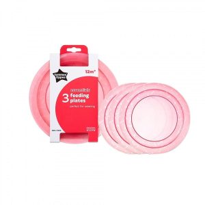 Farfurie Essentials Roz Farfurie Essentials Roz, 12L, TT0199, 3 buc, TOMMEE TIPPEE