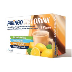Faringo Hot Drink Faringo Hot Drink, 8 plicuri, Terapia