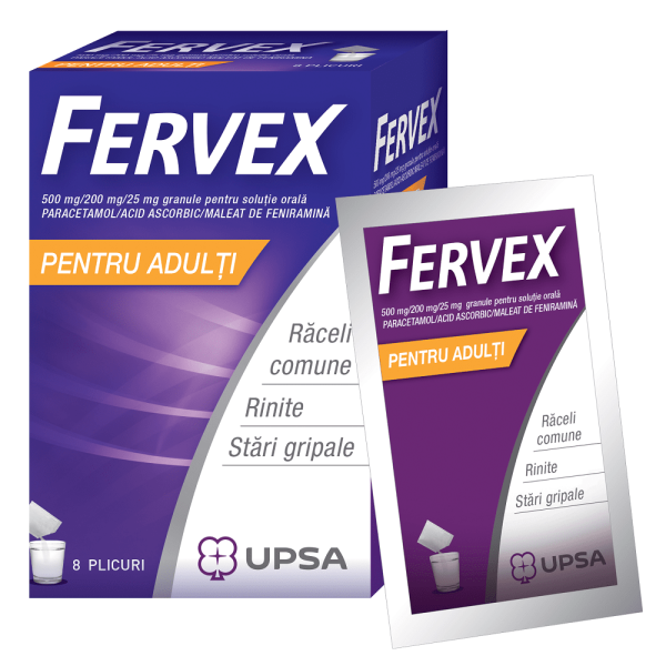 Fervex pentru adulti, 8 plicuri, Upsa