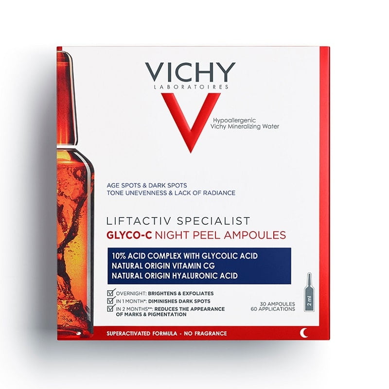 Fiole pentru exfoliere nocturna Liftactiv Specialist Glyco-C Fiole pentru exfoliere nocturna Liftactiv Specialist Glyco-C, 30 fiole, Vichy