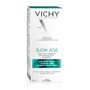 Fluid pentru corectarea si incetinirea aparitiei semnelor de imbatranire a tenului SPF 25 Slow Age Fluid pentru corectarea si incetinirea aparitiei semnelor de imbatranire a tenului SPF 25 Slow Age, 50 ml, Vichy