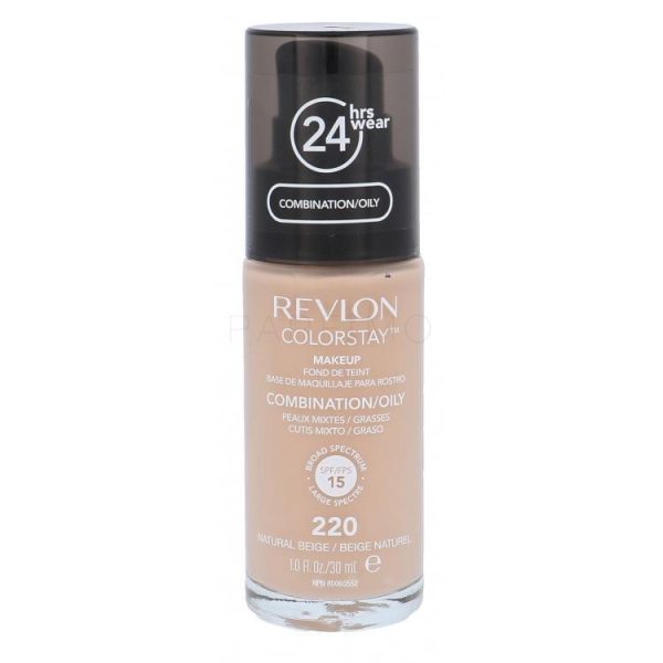 Fond de ten ColorStay pentru ten mixt si gras SPF 15 Fond de ten ColorStay pentru ten mixt si gras SPF 15, Nuanta 220, 30 ml, Revlon Cosmetics