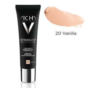 Fond de ten corector cu actiune de nivelare 16h DermaBlend 3D Correction Fond de ten corector cu actiune de nivelare 16h DermaBlend 3D Correction, Nuanta 20 Vanilla, 30 ml, Vichy