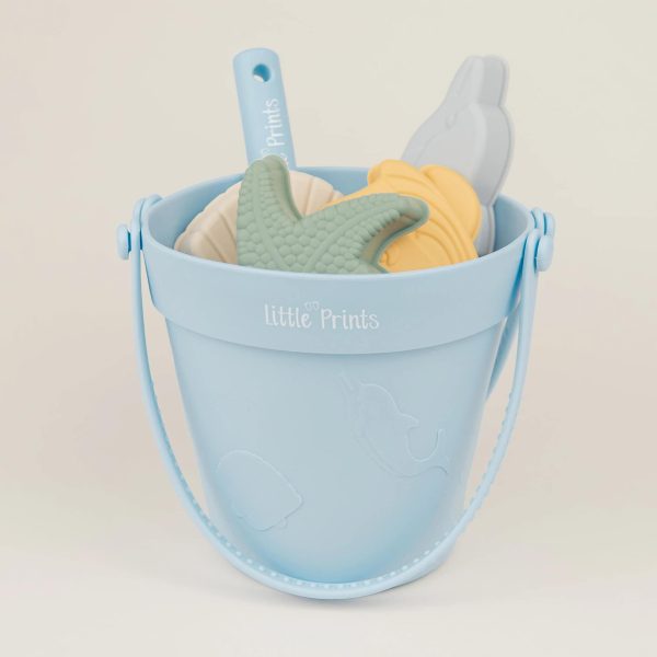 Galetusa  Accesorii pentru Plaja si Nisip din Silicon - Baby Blue, Little Prints