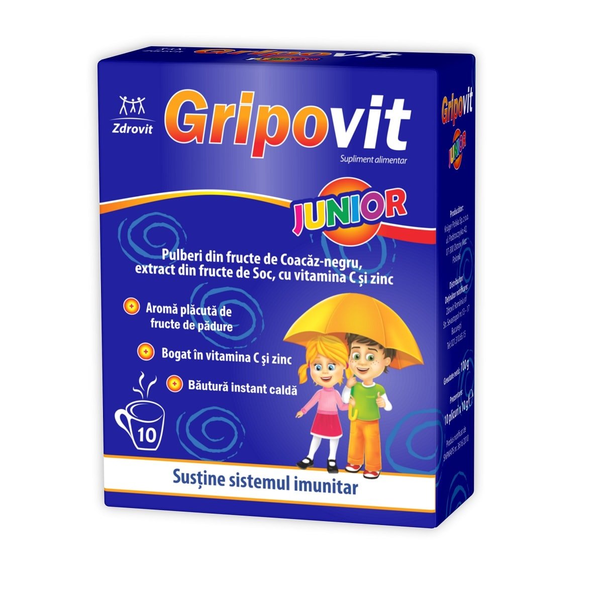 Gripovit Junior Gripovit Junior, 10 plicuri, Zdrovit