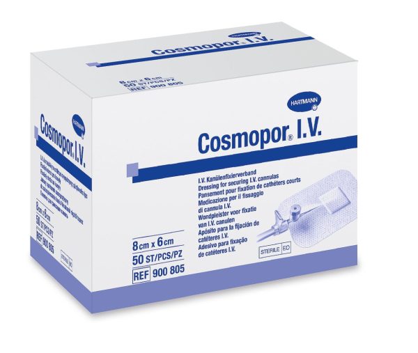 HARTMANN Cosmopor IV plasturi branule HARTMANN Cosmopor IV plasturi branule, 6cm x 8cm, 50 bucati