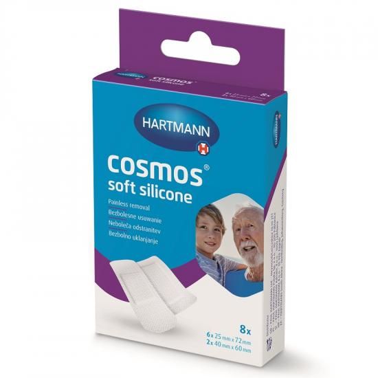 HARTMANN Cosmos Plasture Soft Silicone 25 x72mm, 6 bucati, 40 x60mm, 2 bucati