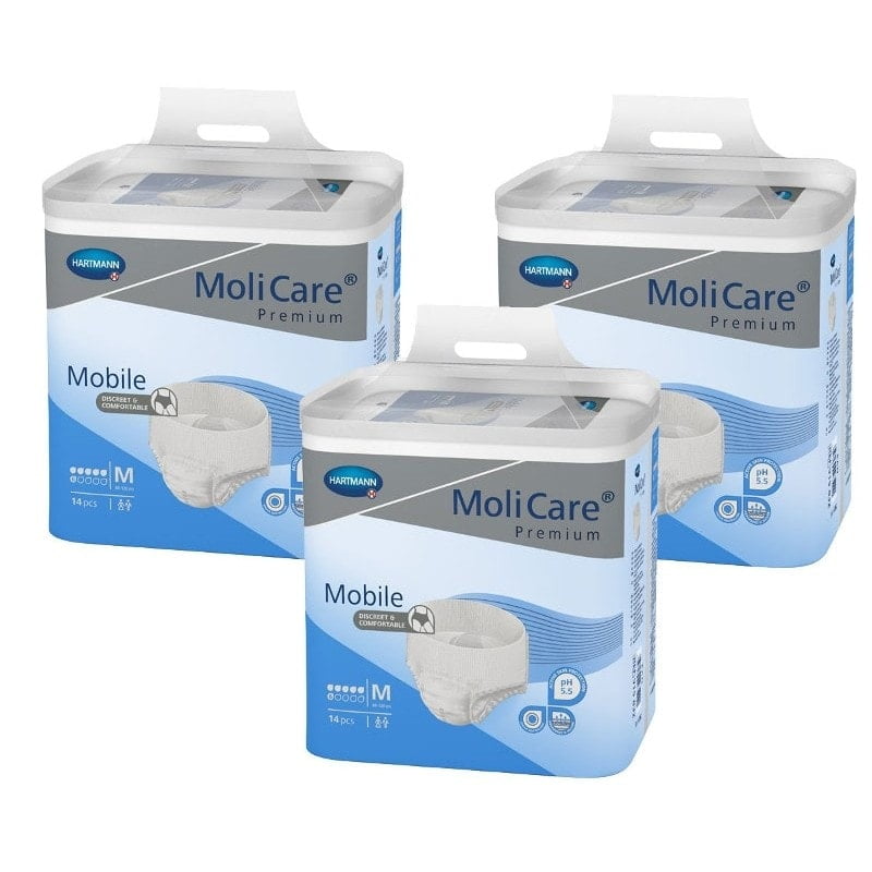 HARTMANN Scutece pentru incontinenta Molicare Premium Mobile, M- 6 picaturi, 14 bucati
