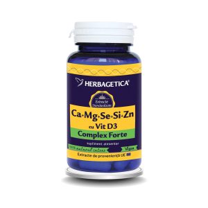 HERBAGETICA CaMgSeSiZn cu vitamina D3 HERBAGETICA CaMgSeSiZn cu vitamina D3, 30 capsule