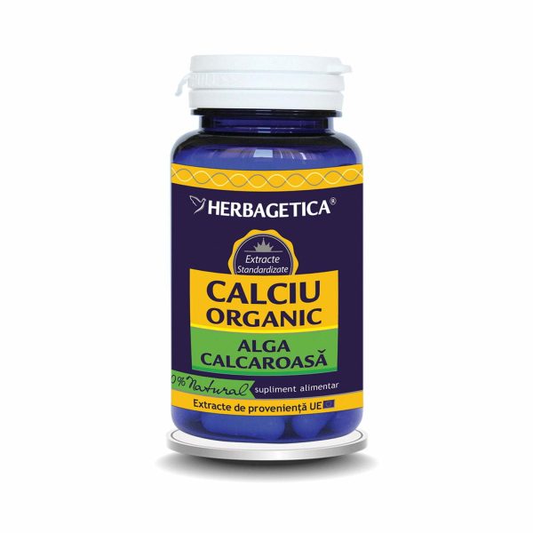 HERBAGETICA Calciu organic cu alga calcaroasa HERBAGETICA Calciu organic cu alga calcaroasa, 30 capsule